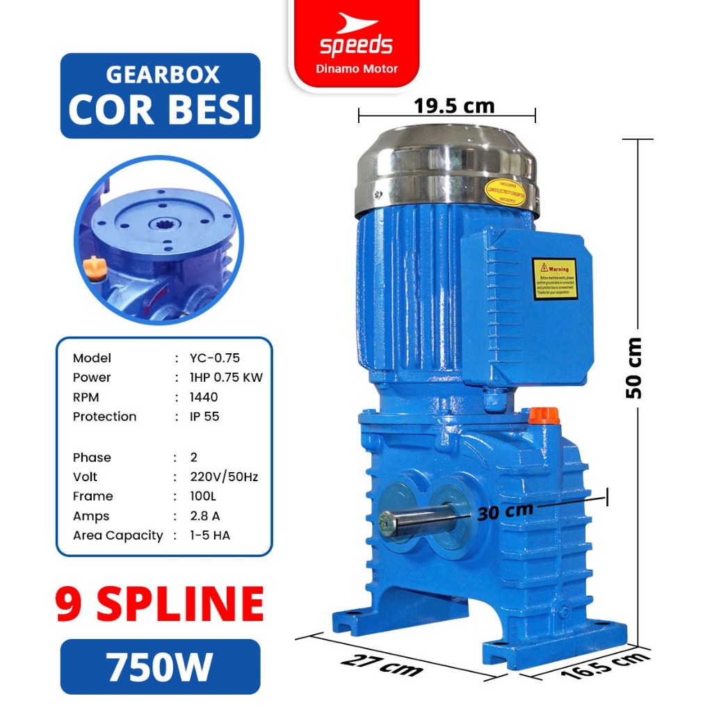 GEARBOX-COR-BESI-750W-9-SPLINE